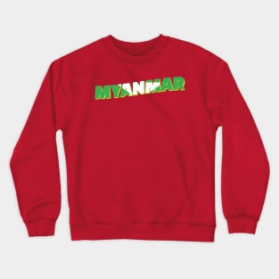 Myanmar Vintage style retro souvenir Crewneck Sweatshirt